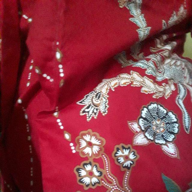 Atasan Blouse Batik Wanita Lengan Panjang Bahan Katun Stretch, 242 Abi#