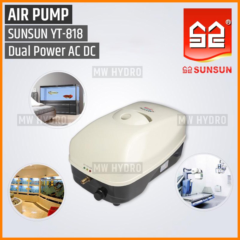 SUNSUN YT-818, AC/DC Air Pump, Aerator / Pompa Udara AC DC YT818