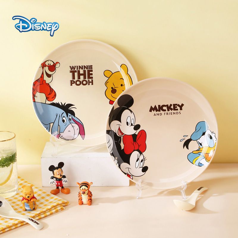 Piring Mangkok Alat Makan Keramik Original Donald Mickey Pooh Minnie Daisy Piglet Eeyore Tigger