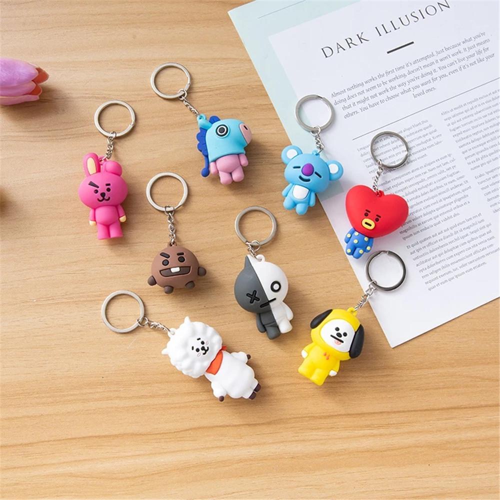 Top Kunci Ring Portable 3D Silicon Korea Bangtan Boys