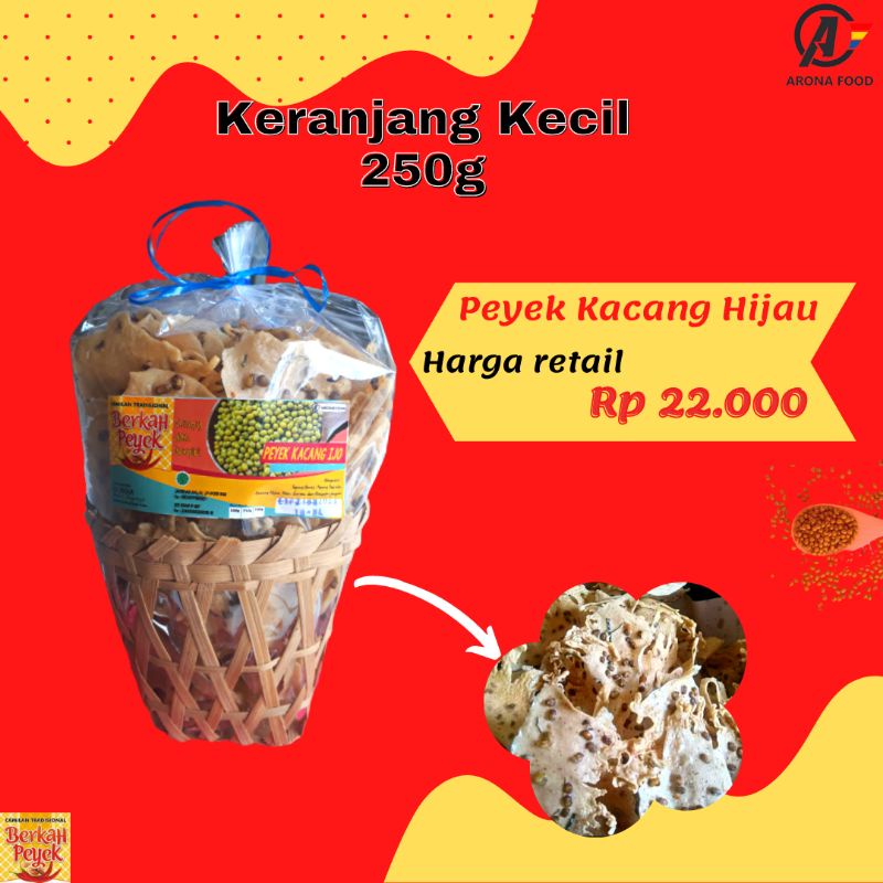 

PEYEK REMPEYEK KACANG IJO KERANJANG 250g ARONA FOOD