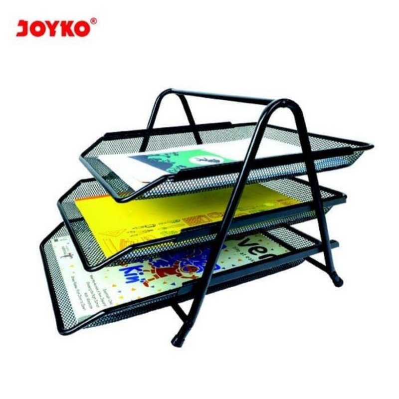 Rak susun besi elevated tray box file joyko