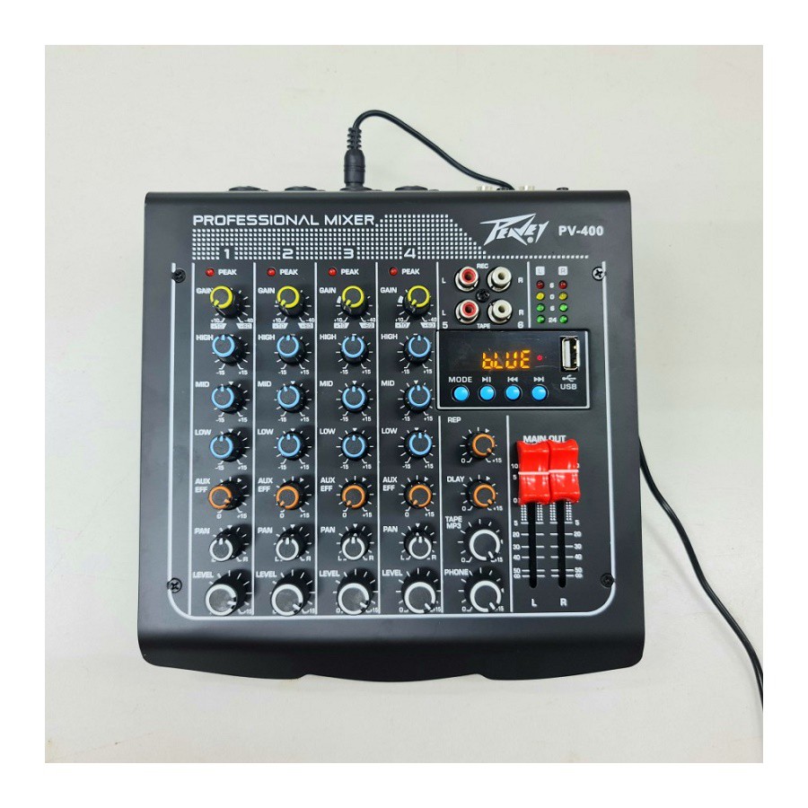 Mixer Peavey 4 Channel PV400 Bluetooth Usb Effect Vocal Baru