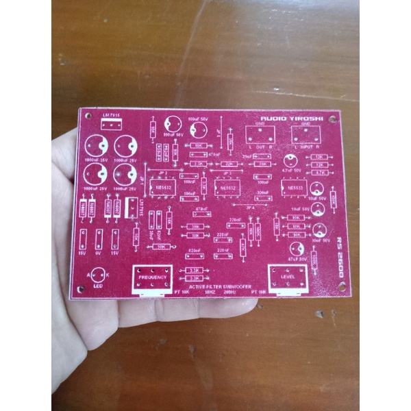 PCB crossover subwoofer