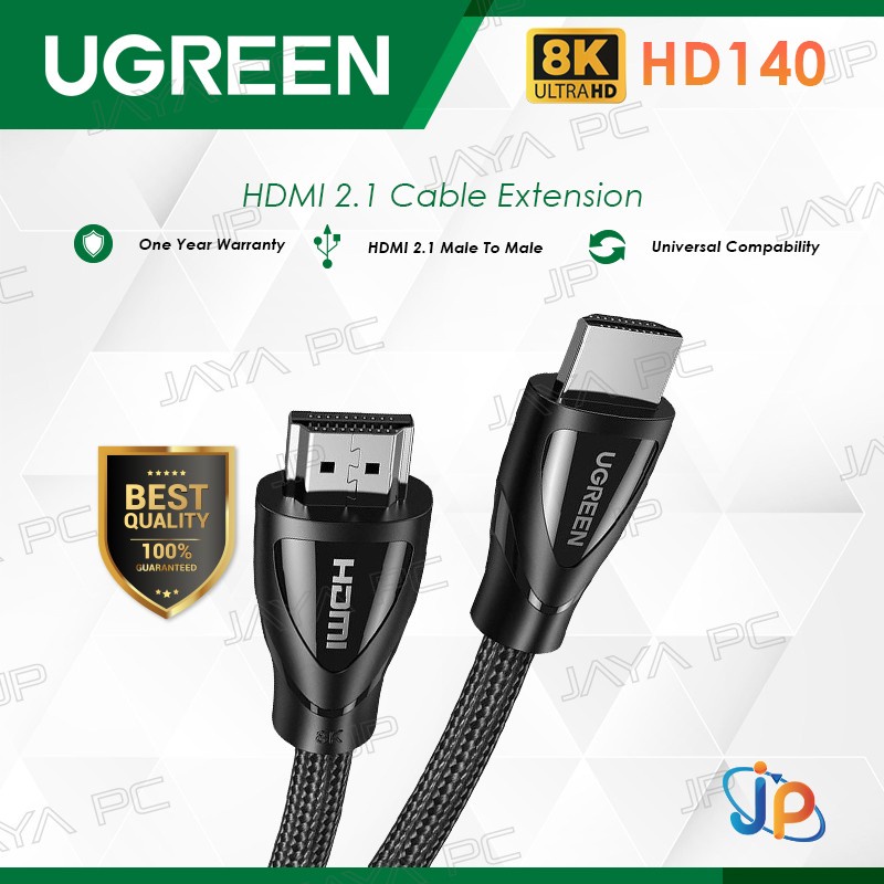 UGreen HD140 Extension Cable HDMI 2.1 Male To Male 8K - Nylon Braided