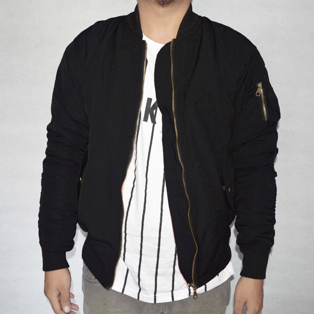 Jaket Bomber Pria Hitam Jacket Pilot Army Hijau Jokowi Distro Bandung _update 2