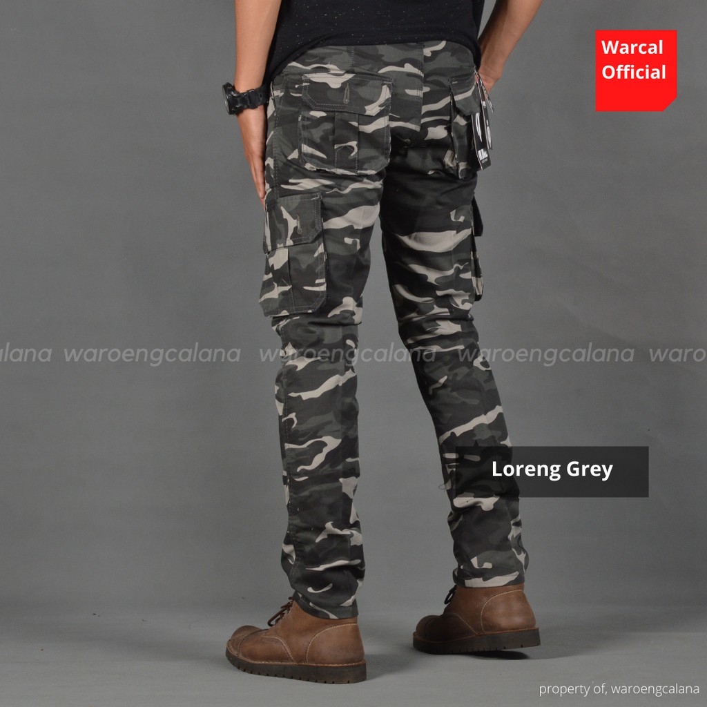 In One Cargo Panjang Loreng Grey