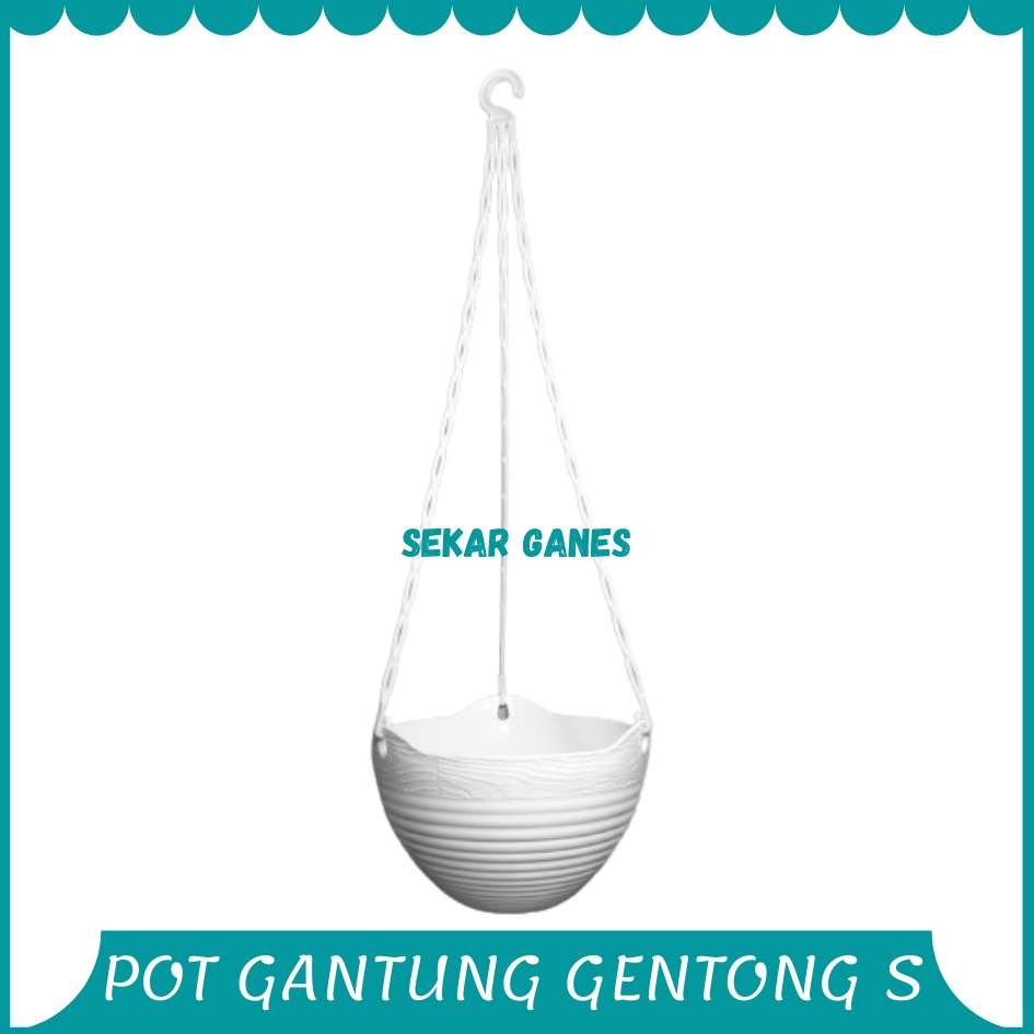 Pot Gantung 20 Putih