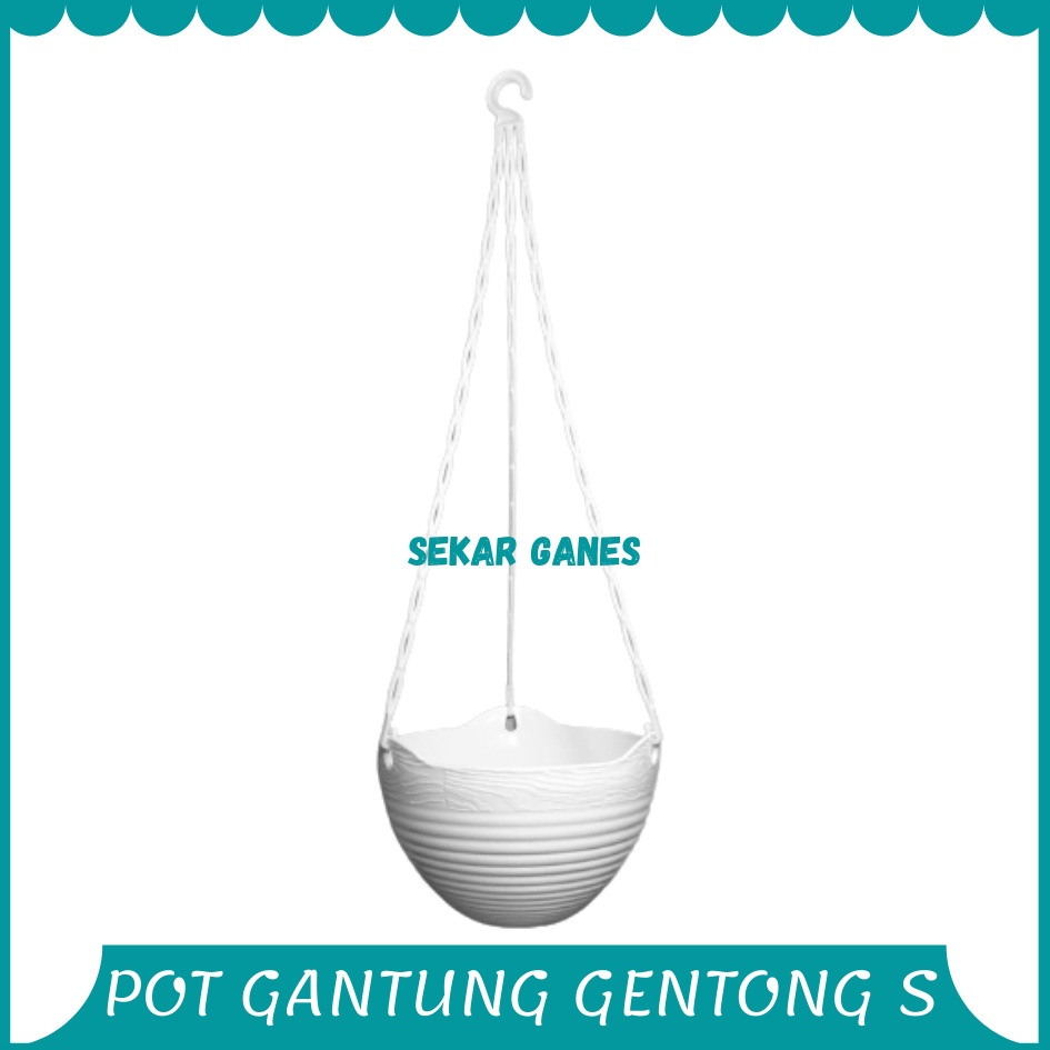 Pot Gantung 20 Putih