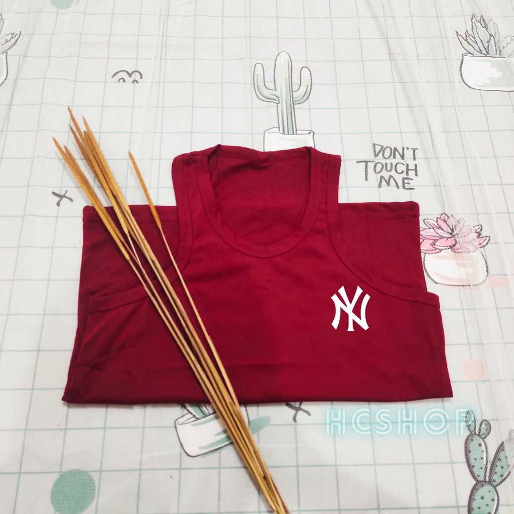 Singlet Anak baju kaos anak Logo NY Unisex Ideal Usia 2-16th Singlet Anak Anak Pakaian Anak Unisex Cowo Cewe