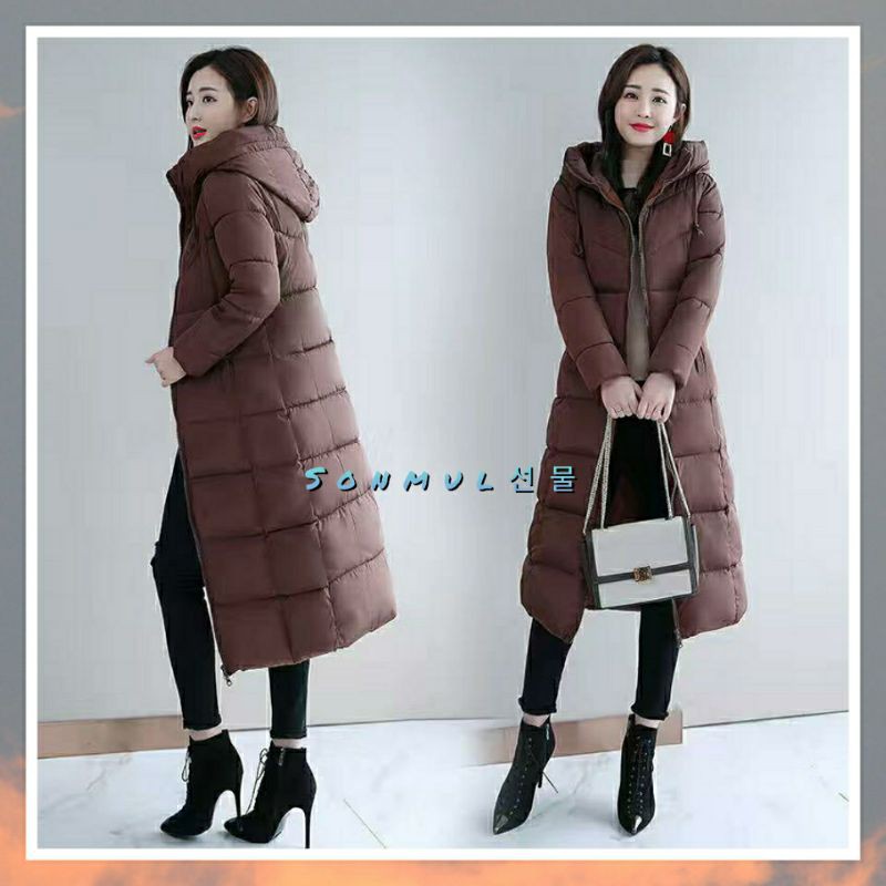 READY INDONESIA JUMBO WOMAN WINTER LONG PADDING COAT BIG SIZE IMPORT