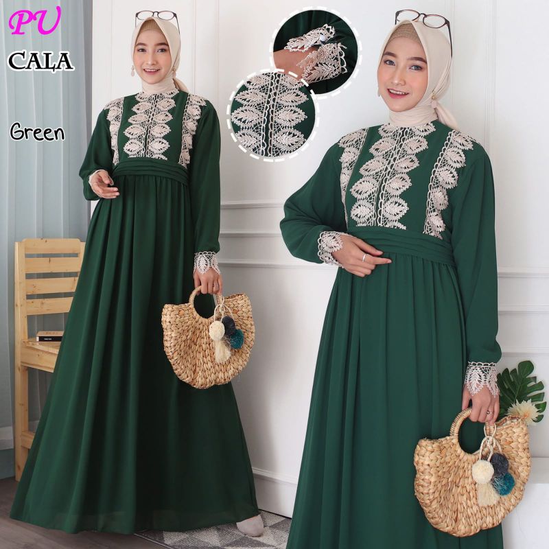 CALA Gamis pesta muslimah babydoll gaun walimatul wisuda akad