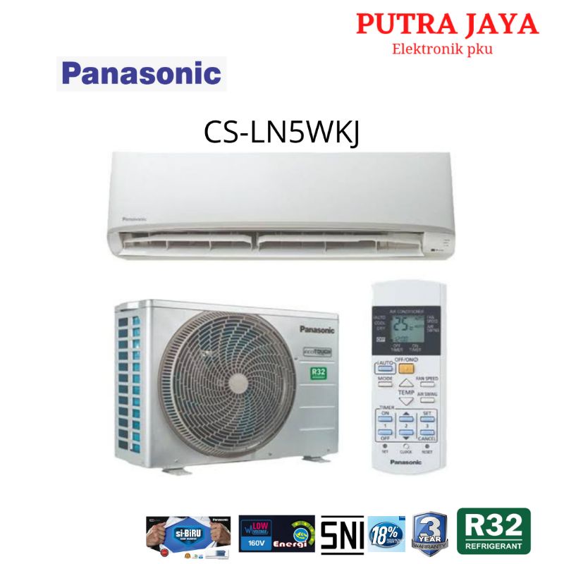 AC Panasonic LN5WKJ - Pendingin Ruangan Efisien 1|2 PK