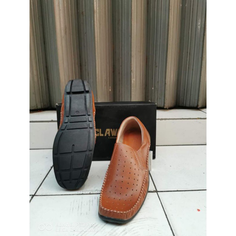 Sepatu Casual Kulit Pria Claway Big Size 44 - 46 ( Produksi Sendiri ) / Sepatu Selop Bustong Ogana Big Size 44 - 46 Og 01 ( Produksi Sendiri )