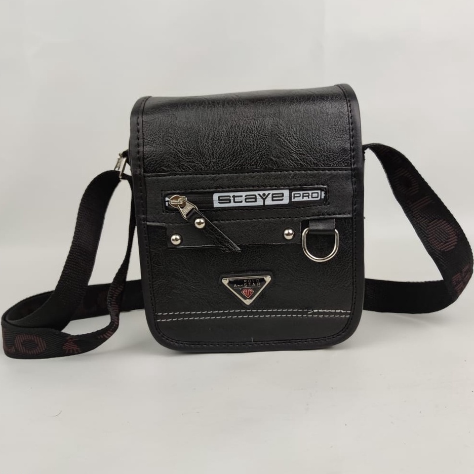 Tas Selempang Kulit PU Leather Original Polo Amstar Tas Pria Tas Polo Tas Kulit