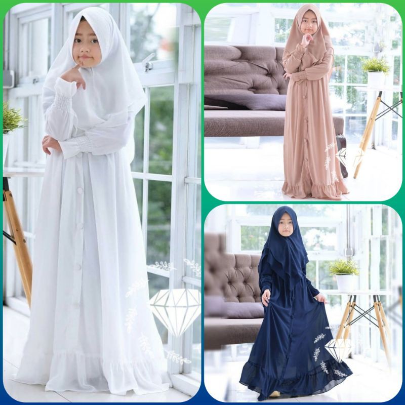 Gamis syari anak perempuan Nadira busana muslim