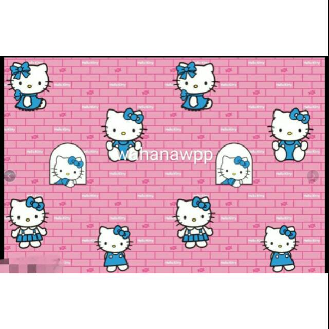 WALL PAPER STICKER HELLO KITTY BATA PINK