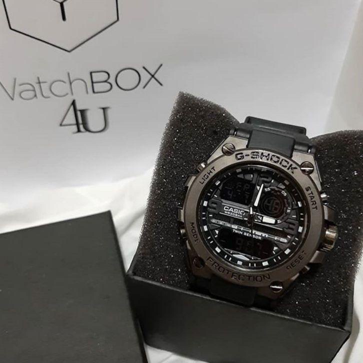 HOT SALE Jam Tangan Pria G Shock GST-8600 Metal Full Black Tampilah Mewah Murah & Elegan Bonus Tas d