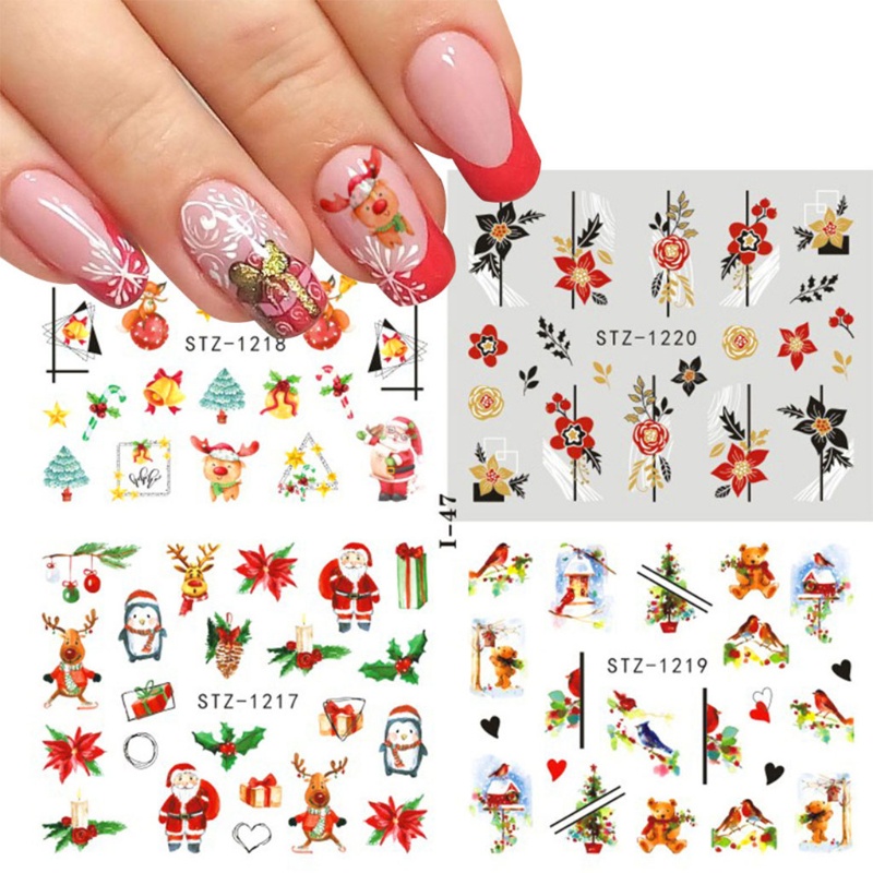 Stiker Kuku 3D Tema Natal Untuk Wanita
