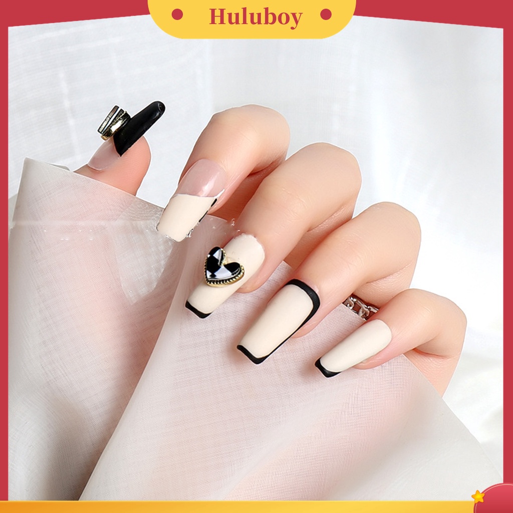 Huluboy Huluboy♡ 5pcs / Set Manik-Manik Berlian Imitasi Bentuk Hati Untuk Dekorasi Nail Art