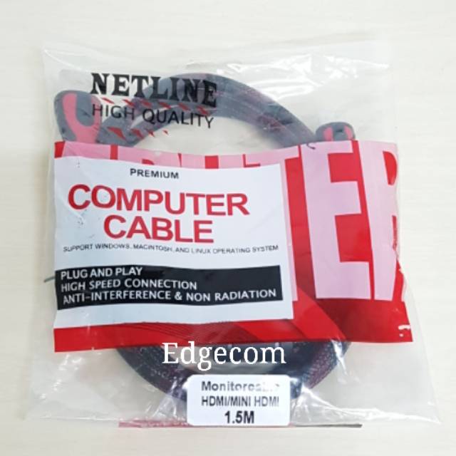 Kabel MINI HDMI to HDMI 1,5M NETLINE