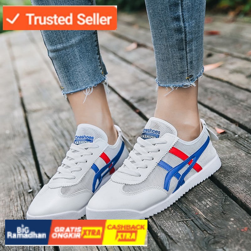 SNEAKERS COWOK HITAM BIRU MISTY  Leedoo Sepatu Pria Import Sneakers Olahraga Pria Shoes Running