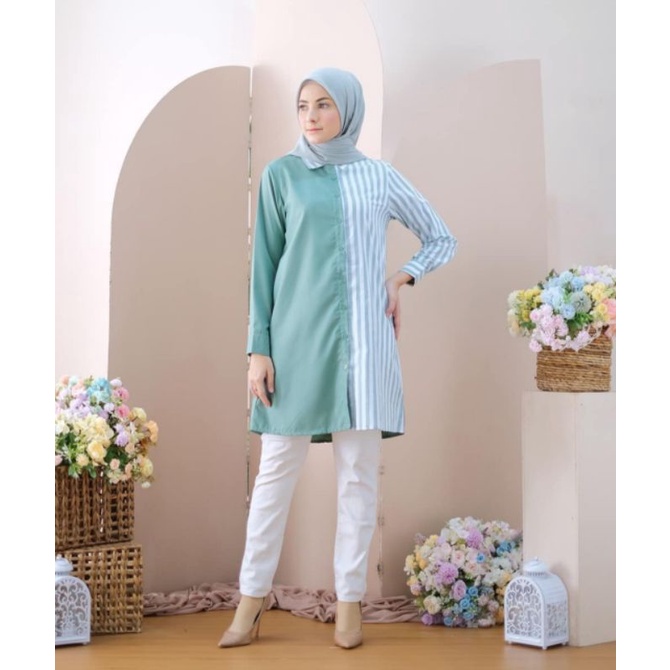 SALE  ALUNA TUNIK SAGE GREEN