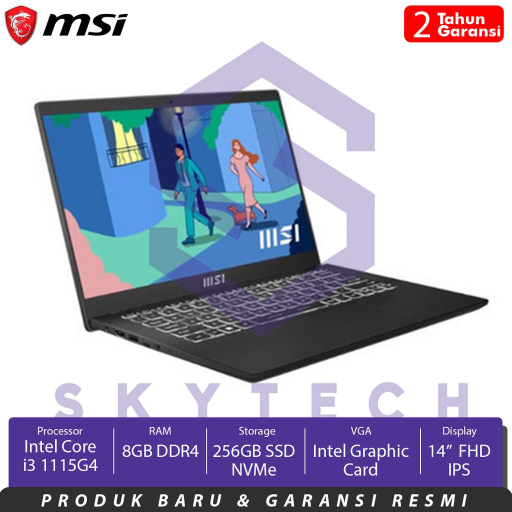 LAPTOP MSI MODERN 14 C11M 9S7 14J312 002 INTEL CORE i3 1115G4 RAM 8GB SSD 256GB FREE WINDOWS 11