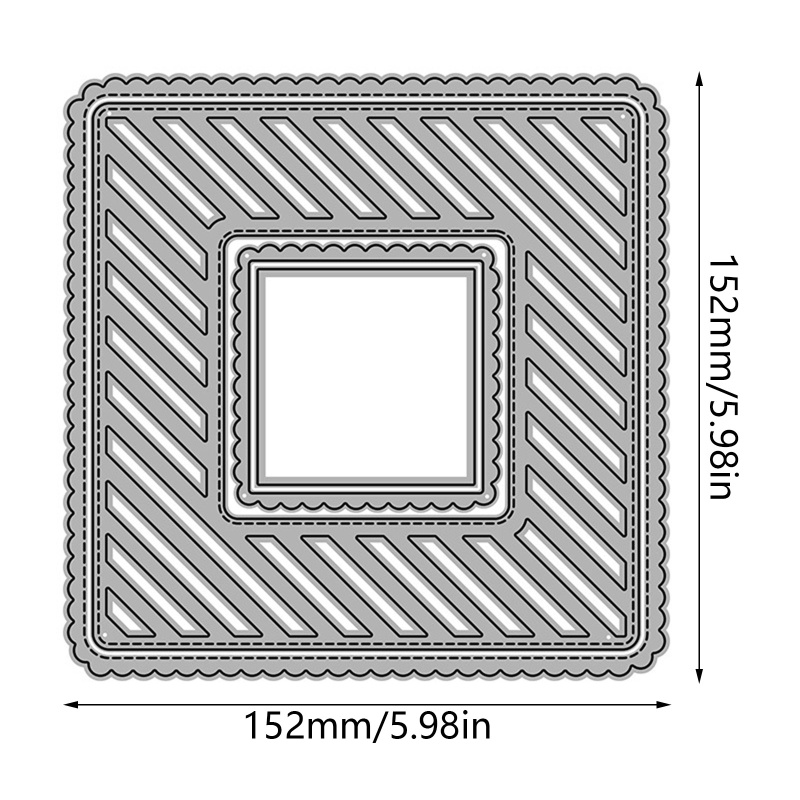 Cetakan Stensil Cutting Dies Motif Renda Bahan Metal Baja Karbon Untuk Scrapbook / Craft DIY