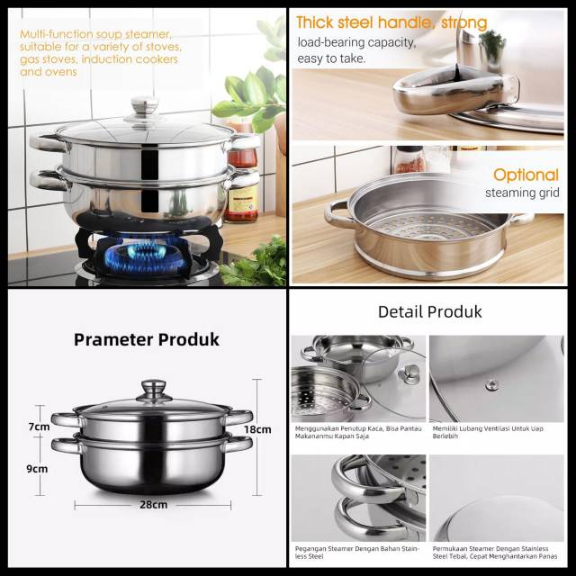 PANCI KUKUS 2 TINGKAT POT