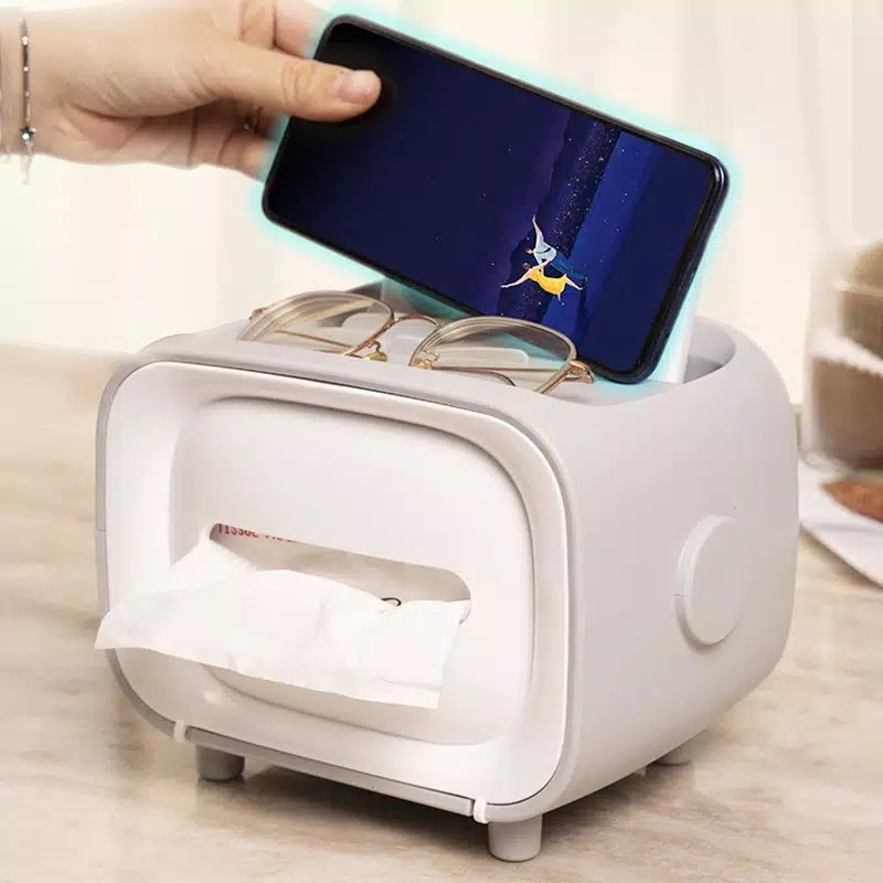 promo drakor marathon phone holder with tissue box multifungsi 3 in 1