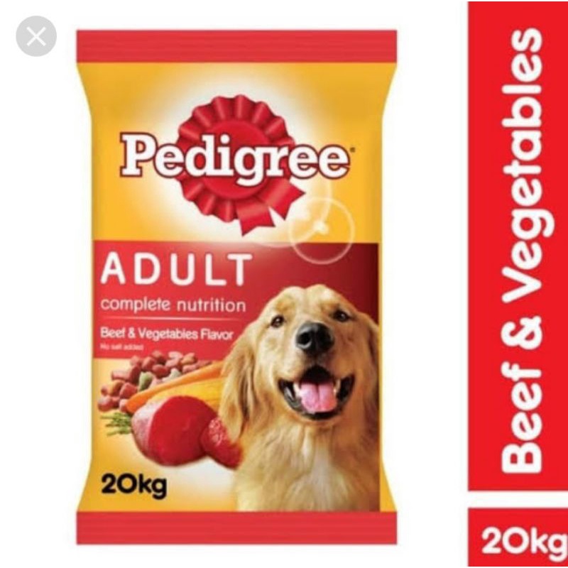 makanan anjing pedigree beef 20 kg link ekspedisi