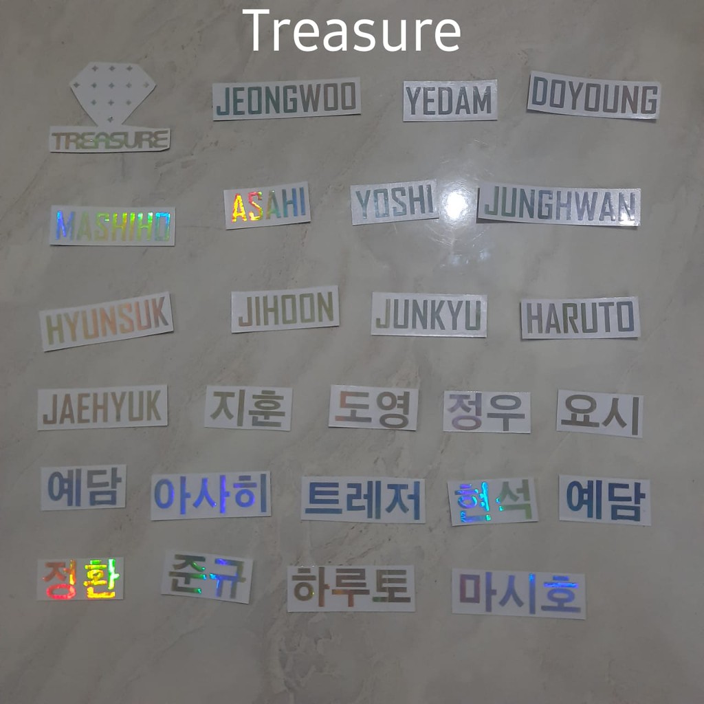 STIKER HOLOGRAM TREASURE KPOP STIKER HOLO TREASURE - LATIN