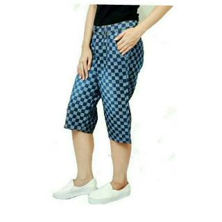 23 Celana  Kulot  7 8 pendek  jeans  cewek wanita Shopee 