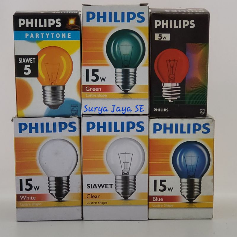 Lampu Bohlam Pijar Warna Philips Bohlam Warna Philips