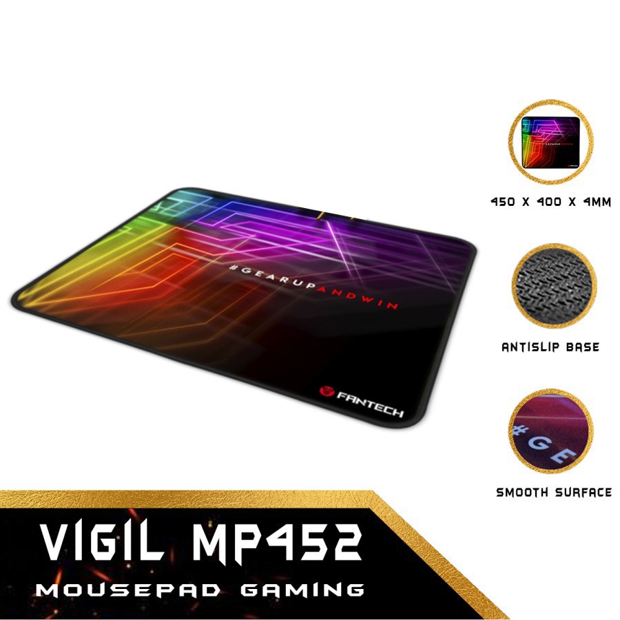 Mousepad Fantech MP452 Vigil Medium - Gaming - 450x400x4mm - Original