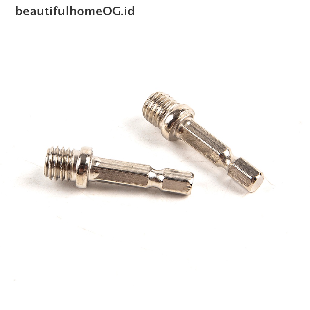 1 Pc Adaptor Batang Penghubung Bor M10 Polishing Disk Koneksi Hexagon 1 / 4