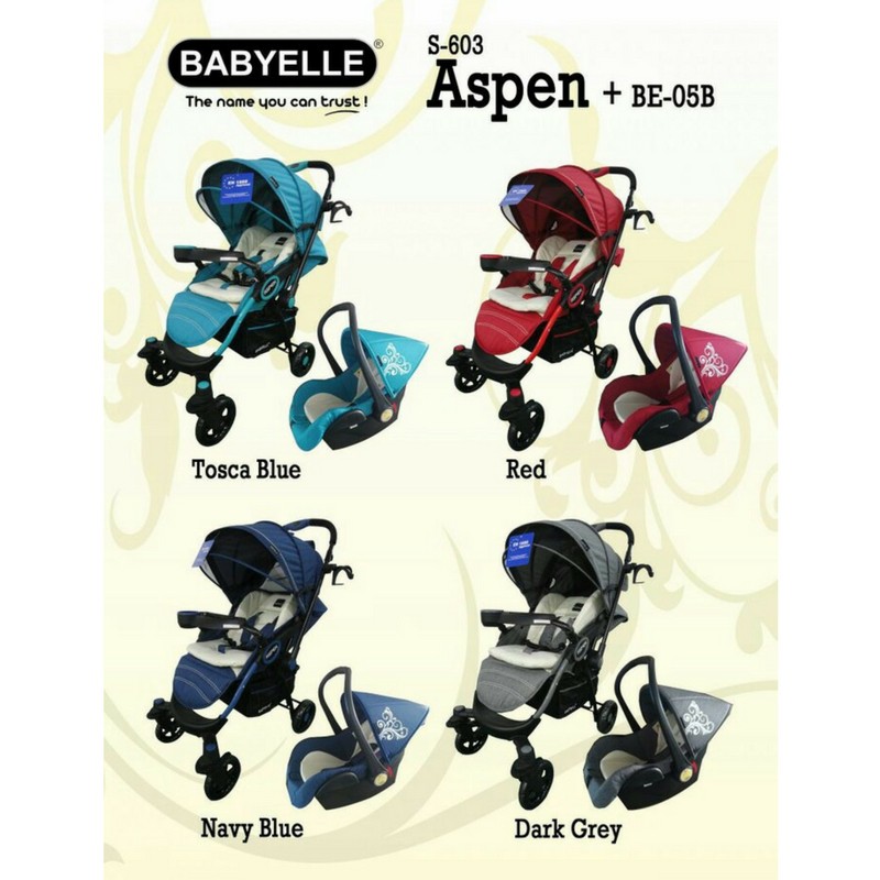Stroller babyelle aspen travel system | kereta dorong bayi baby elle 2in1 + carseat bayi BARU
