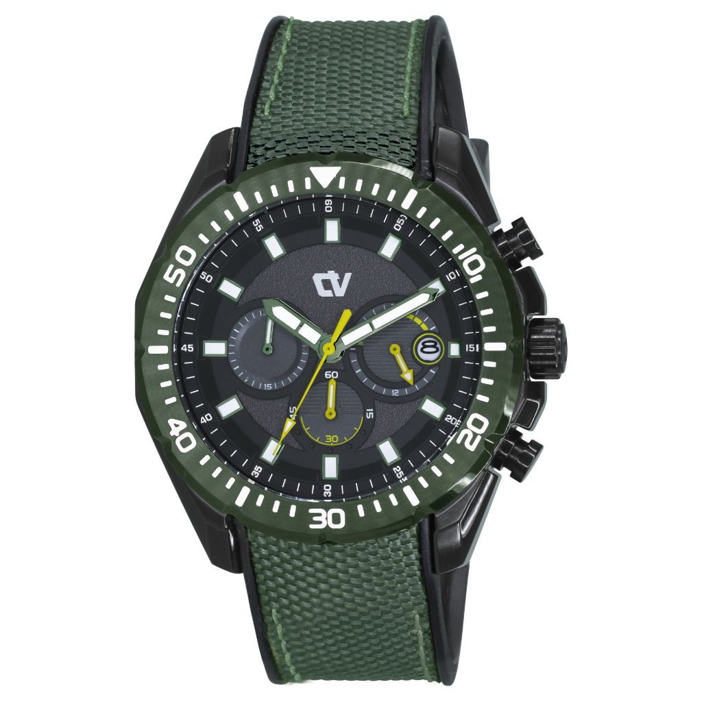 Jam Tangan Pria Tali Canvas Christ Verra CV C 80241G-3614 BLK