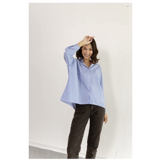 Oversize Checkered Blue Fashion Today 8wood