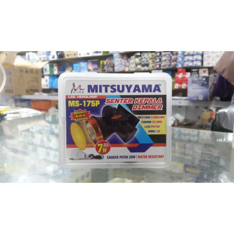 Senter kepala MITSUYAMA MS 174 P 30watt water resistant bonus bohlam