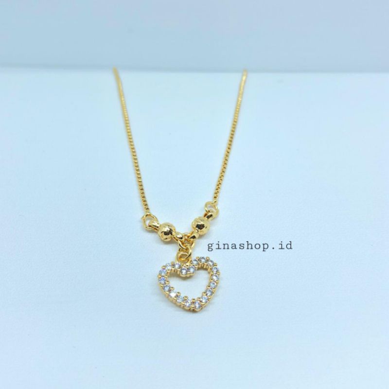 Kalung Love Kalung Koye Anak Permata Putih Panjang 35cm Elegan Cantik Termurah Bisa cod✅