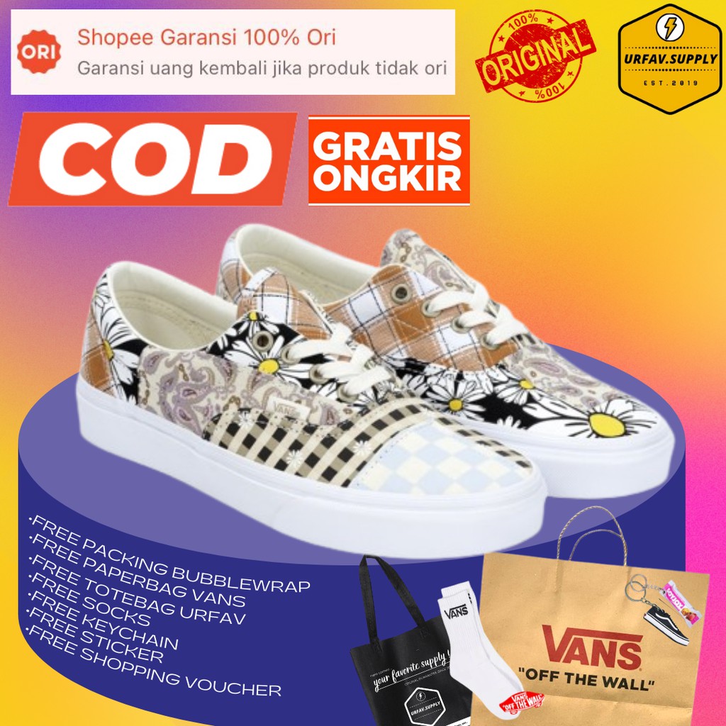 VANS Era Meadow Patchwork ORIGINAL BNIB Global Market LEGIT 100% Free Paperbag