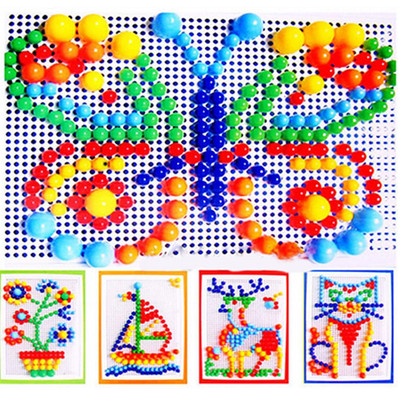 Puzzle Peg Board - Papan Puzzle Tusuk (+296 Pasak)