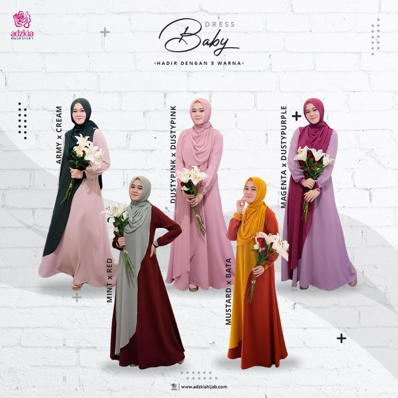 Baby dress ori by adzkia || gamis ceruty || trend gamis