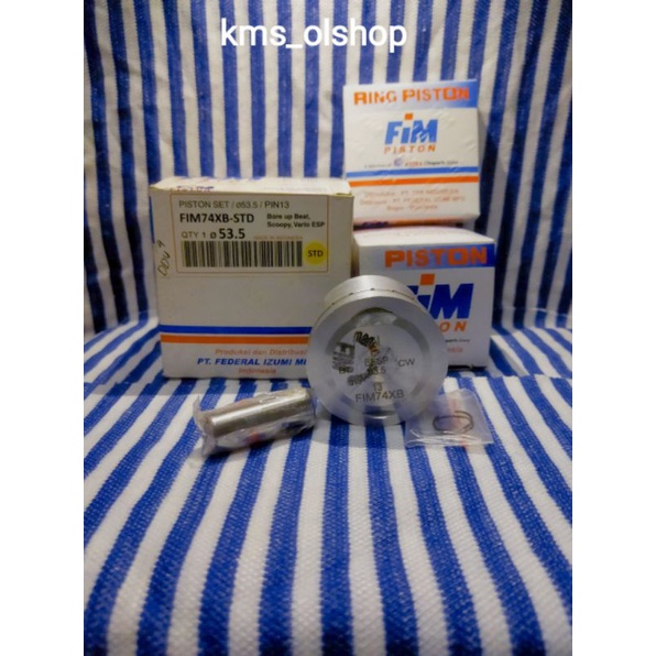 Piston Kit Fim 74XB size 53.5/STD Pin 13 (Beat, Scoopy, Vario Esp)