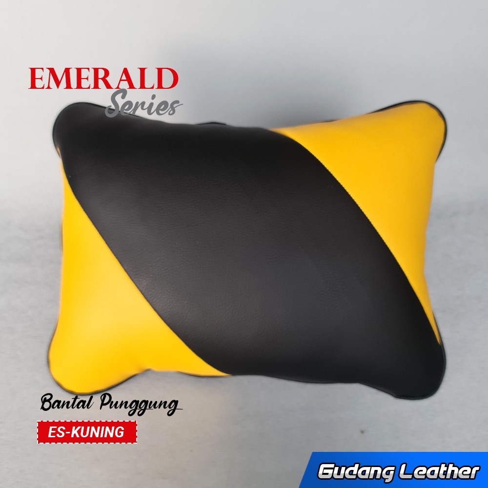 Bantal Pinggang / Bantal Punggung / Bantal Jok Mobil Kulit Sintetis - EMERALD SERIES