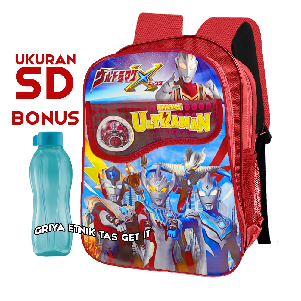 Tas Sekolah Anak Laki Laki SD Tobot Free Fire FF epep Spiderman Ultraman Free Firee Print Tutup