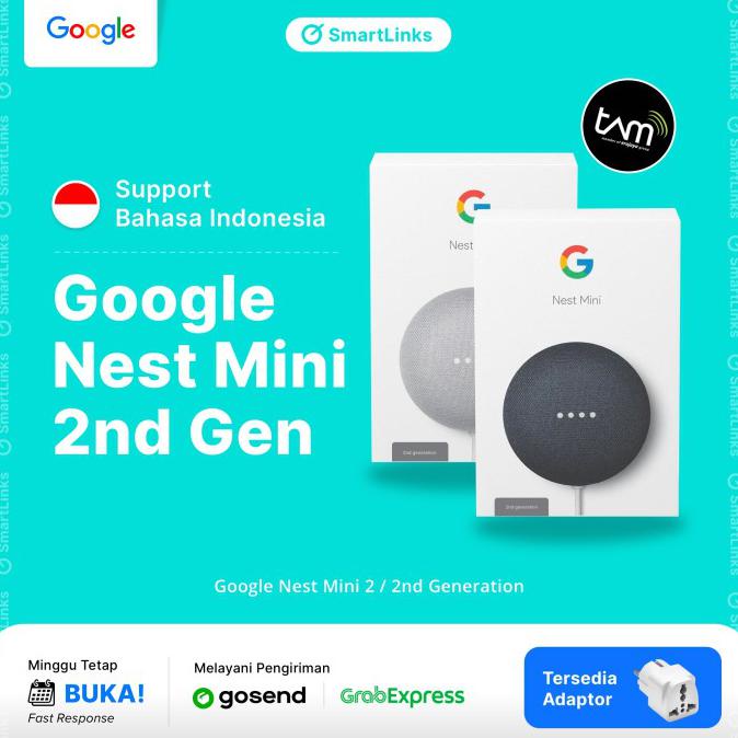 Google Nest Mini 2 / 2nd Generation - Garansi Resmi TAM - Abu-abu