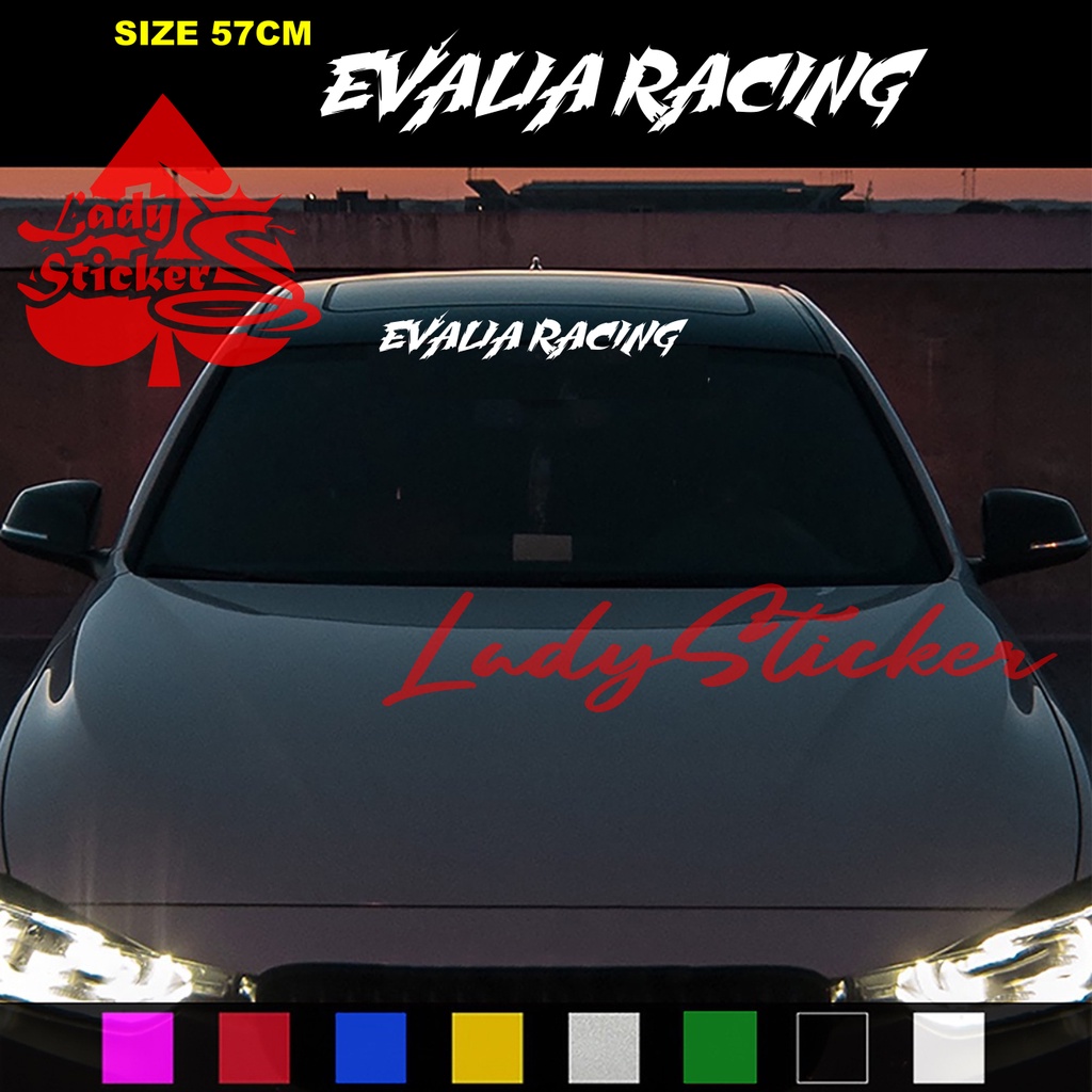 STIKER KACA EVALIA STICKER WINDSHIELD MOBIL NISSAN EVALIA RACING